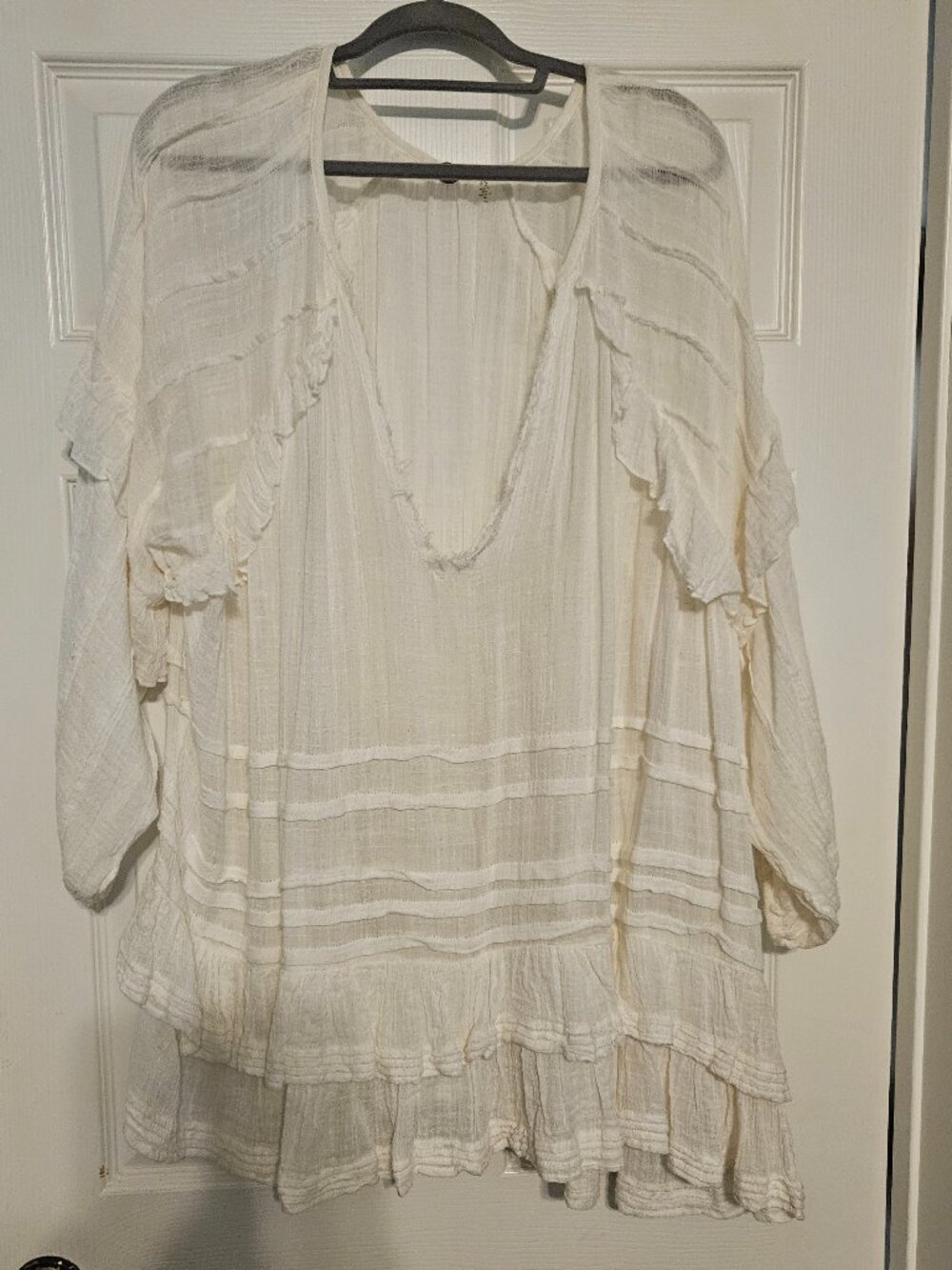 FP One by Free People Boho Ruffle Oversize Style Size XL